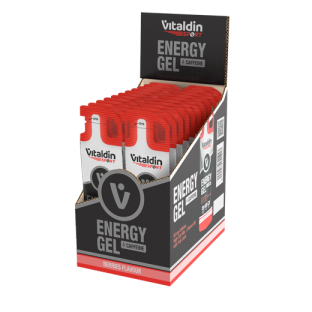 24 x Gel energético de Cafeína y frutos rojos - Vitaldin