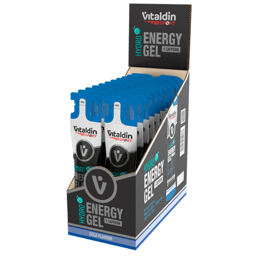 24 x Gel energético Hydro cafeína cola - Vitaldin