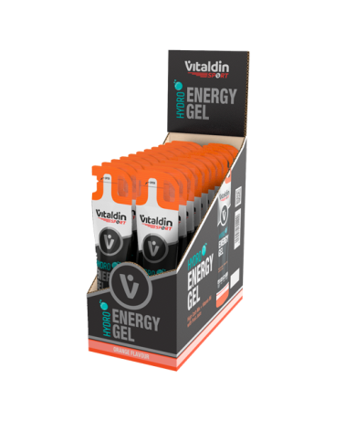 24 x Gel energético Hydro sin cafeína naranja - Vitaldin