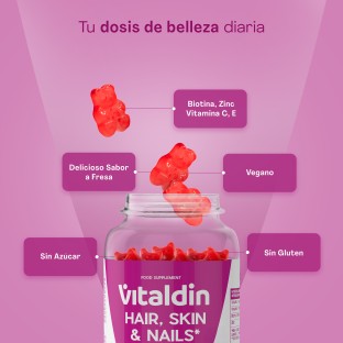 Gominolas para Pelo, Piel y Uñas, con Biotina y Zinc