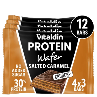 X12 Barritas Wafer proteicas con colágeno sabor Caramelo Salado