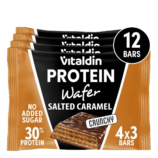 X12 Barritas Wafer proteicas con colágeno sabor Caramelo Salado